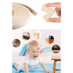 Baby Corner Guards, Fairy Baby 17Pcs Baby Proofing Kit Child Safety 1 Edge Protection 19.68 ft + 8 Corner Protectors +2 Cabinet Latch Locks + 4
