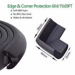 Fairy Baby Safety Baby Edge & Corner Guards Colorful Childproofing Protection(19.7ft Edge Guard+8 Corner Guards)