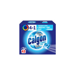 Calgon 4-in-1 Water Softener Tablets, Washing Machine Cleaner, Removes Odours, Limescale & Residue, Deep Clean, Units: 45 Tablets, Size: L Pack, Pack