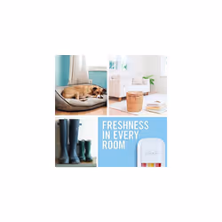 Febreze Unstoppables 3Volution Plug In Air Freshener Starter Kit, Plug-In Diffuser: 1 Plug + 4 Refill Sets, Electronic Odour Eliminator For Home