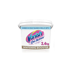 Vanish Gold Oxi Action Laundry Booster and Stain Remover Powder for Whites 2.4kg, Removes Tough Stains Even at 20?, For Whiter Whites, Safe on