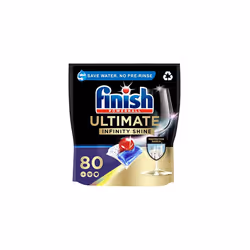 Finish Ultimate Infinity Shine Dishwasher Tablets Bulk, Scent : Fresh, Size : 80 Dishwasher tabs, For Ultimate Clean and Diam ...