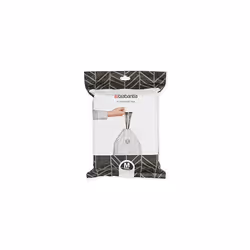 Brabantia 138829 PerfectFit Bin Liners (Size M/60 Litre) Thick Plastic Trash Bags with Tie Tape Drawstring Handles (40 Bags), ...