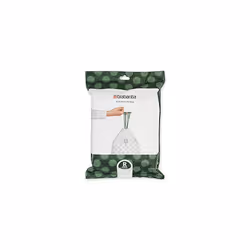 Brabantia 138546 PerfectFit Bin Liners (Size R/36 Litre) Thick Plastic Trash Bags with Tie Tape Drawstring Handles (40 Bags), ...