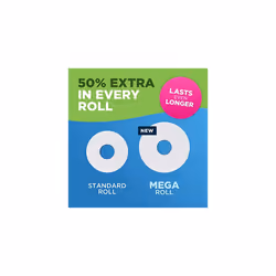Andrex Classic Clean Mega Toilet Roll - 12 Mega XL Rolls - Same Quality Toilet Roll, Lasts Even Longer, 12 Mega Toilet Rolls = 18 Standard Toilet