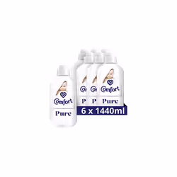 Comfort Pure Fabric Conditioner pack of 6(288 washes total) dermatologically tested gentle next to sensitive skin 48 Wash 1.5 ...