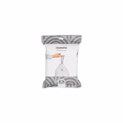 Brabantia 138744 PerfectFit Bin Liners (Size H/50-60 Litre) Thick Plastic Trash Bags with Tie Tape Drawstring Handles (40 Bag ...