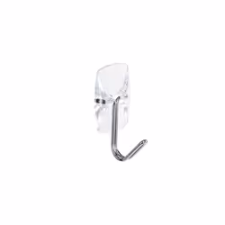 Command Clear Wire Hanger Hook, Value Pack of 9 Hooks and 12 Adhesive Strips, Transparent - Damage Free Hanging - Holds up to 225 gm