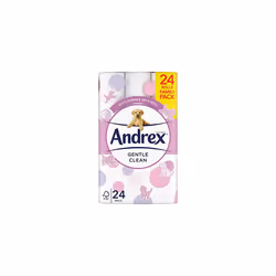 Andrex Gentle Clean Toilet Paper, 24 Rolls