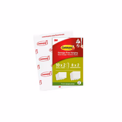 Command Picture Hanging Strips, Value Pack - 10 x 2 Small and 8 x 2 Medium Adhesive Strips - For Pictures & Frames in Differe ...