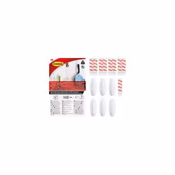 Command Medium Designer Hooks, White - Pack of 6 Hooks and 9 Adhesive Strips - Damage Free Hanging - Holds up to 1.3kg