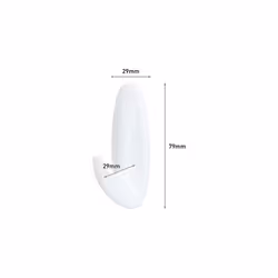 Command Medium Designer Hooks, White - Pack of 6 Hooks and 9 Adhesive Strips - Damage Free Hanging - Holds up to 1.3kg