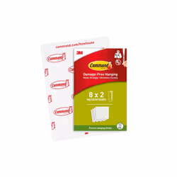 Command Picture Hanging Strip Value Pack - 8 x 2 Medium Adhesive Picture Hanging Strips - For Pictures, Frames, Mirrors, Wall ...