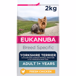 Eukanuba Complete Dry Dog Food for Adult Yorkshire Terrier Breed Types with Fresh Chicken 2 kg
