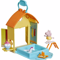 Peppa Pig Peppas Adventures Peppas Swimming Pool Fun Playset Preschool Toy Includes 1 Figure and 4 Accessories F2194