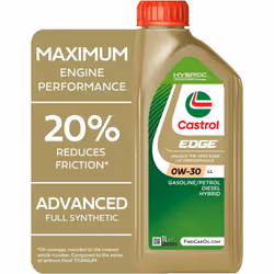 Castrol Edge 0W-30 LL Longlife Engine Oil, 1L, Gold