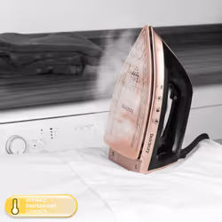 Steam Generator Iron, Detachable 1.2L Water Tank, Smooth Glide Soleplate, Powerful Steam Burst, Vertical Steam, 2400W, Rose Gold, BEL01137-150