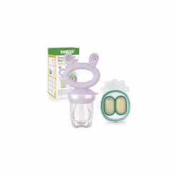 Haakaa Baby Fruit Food Feeder & Mini Freezer Nibble Tray Combo, Breastmilk Popsicle Molds for Baby Cooling Relief, BPA Free S ...