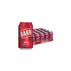 BARR since 1875, Classic Cola, 24 pack Fizzy Drink Cans, Low Sugar, 24 x 330 ml