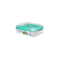 Sistema Bento Box TO GO | Lunch Box with Yoghurt/Fruit Pot | 1.65 L | BPA-Free | Minty Teal | 1 count
