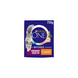 Purina ONE Adult Dry Cat Food Urinary Health, Rich in Chicken 750g (Pack of 4), Packaging May Vary