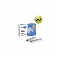 Rapesco 1735 Business Pack: 26/6mm Galvanised Staples, 6 Boxes of 5000