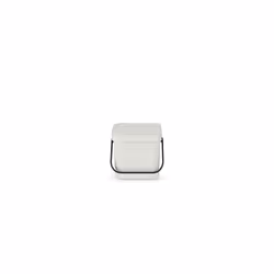 Brabantia - Sort & Go Waste Bin 3L - Small Recycling Bin - Stay Open Lid - Carry Handle - Easy to Clean - for Worktop or Unde ...