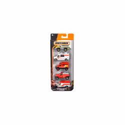 Matchbox 5-Pack of 1:64 Scale Vehicles, 5 Toy Car Collection of Real-World Replicas for Kids 3 Years Old & Up, C1817