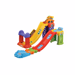 VTech Toot-Toot Drivers 3-in-1 Raceway, Toy Car racing Track for Boys and Girls, Car Tracks for Kids with Lights and Sounds, Musical Toy Race Track