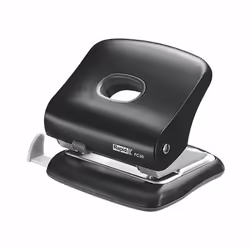 Rapid Fashion FC30 Strong 2 Hole Punch, Punches up to 30 Sheets, Adjustable Guide Bar, Ergonomic Design, Black, 23639401