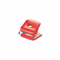 Rapid Fashion FC30 Strong 2 Hole Punch, Punches up to 30 Sheets, Adjustable Guide Bar, Ergonomic Design, Light Red, 5000360