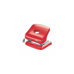 Rapid Fashion FC30 Strong 2 Hole Punch, Punches up to 30 Sheets, Adjustable Guide Bar, Ergonomic Design, Light Red, 5000360