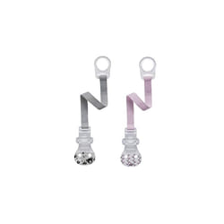 nip Dummy strap with ring, set of 2, girl, comfort closure for all dummies without ring, attachment ring made of flexible silicone, made in Germany.