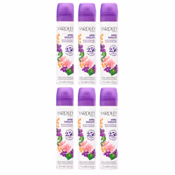 Yardley London April Violets Body Fragrance Spray For Women 6 x 75ml Bulk Buy