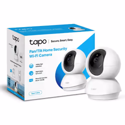 TP-Link Tapo Pan/Tilt Smart Security Camera, Indoor CCTV, 360° Rotational View, Works with Alexa & Google Home, No Hub Requi ...