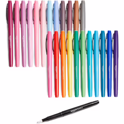 Amazon Basics Felt Tip Marker Pens, 24-Pack, Multicolor