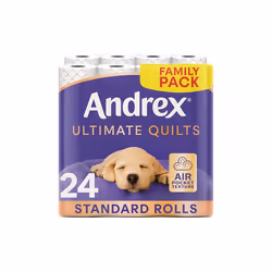 Andrex Ultimate Quilts Toilet Tissue 24 Rolls, Air Pocket Techno