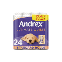 Andrex Ultimate Quilts Toilet Tissue 24 Rolls, Air Pocket Techno