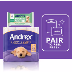 Andrex Ultimate Quilts Toilet Tissue 24 Rolls, Air Pocket Techno