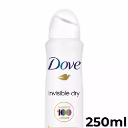 6 x 250ml Dove Invisible Dry Deodorant Spray Ladies Antiperspirant