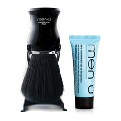 men-u PRO BLACK SHAVING BRUSH set â mens shaving brush w/exclusive manufactured bristles. New Generation Modern Italian Shaving Brush, Vegan, No