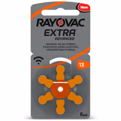 Extra Advanced with Active Core Technology 13 â Hearing Aid Batteries, Pack of 6