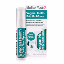 BetterYou Vegan Health Oral Spray, Spray, Vitamin B12, Vitamin D, Iodine, Iron, Adult/children, Berry, Water, diluent (xylito ...