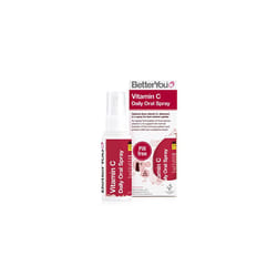 Vitamin C Daily Oral Spray, Pill-free Vitamin C Supplement, 120mg of Fruit-sourced Vitamin C, 1-month Supply, Made in the UK, Natural Cherry and