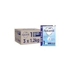 Aptamil 1 First Baby Milk Powder, From Birth, 1.2K (Pack of 3)
