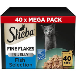 SHEBA - Adult Wet Cat Food Pouches - 40 x 85 g - Fish