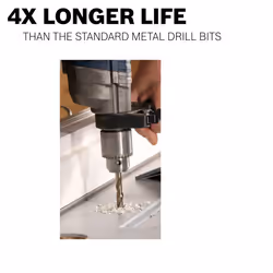 BOSCH CO2135 1-Piece 1/8 in. x 2-3/4 in. Cobalt Metal Drill Bit for Drilling Applications in Light-Gauge Metal  High-Carbon Steel  Aluminum and Ally S