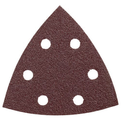 BOSCH SDTR060 Detail Triangle  Hook & Loop Sanding Sheet  Brown 60 Grit  5-Pack