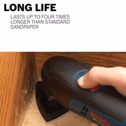 BOSCH SDTR060 Detail Triangle  Hook & Loop Sanding Sheet  Brown 60 Grit  5-Pack