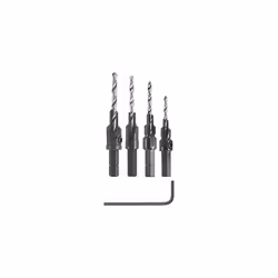 SP515 5 Piece Hex Shank Countersink Drill Bit Set with 6 8 10 and 12